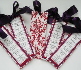 Bookmark the Date Bookmarkers/Favors - Damask Design