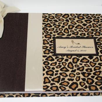 Cheetah Bridal Shower Guestbook or Album